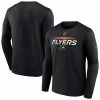 Men's Fanatics Branded Black Philadelphia Flyers Authentic Pro Core Collection Prime Wordmark Long Sleeve T-Shirt -Metaverse shop unnamed file 1000
