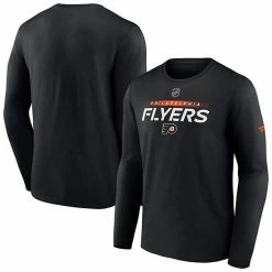 Men's Fanatics Branded Black Philadelphia Flyers Authentic Pro Core Collection Prime Wordmark Long Sleeve T-Shirt -Metaverse shop unnamed file 1001