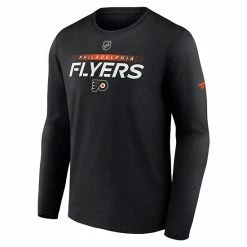 Men's Fanatics Branded Black Philadelphia Flyers Authentic Pro Core Collection Prime Wordmark Long Sleeve T-Shirt -Metaverse shop unnamed file 1002