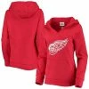 Women's Fanatics Branded Red Detroit Red Wings Primary Team Logo Fleece V-Neck Pullover Hoodie -Metaverse shop unnamed file 10045