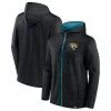 Men's Fanatics Branded Black/Teal Jacksonville Jaguars Ball Carrier Full-Zip Hoodie -Metaverse shop unnamed file 10073