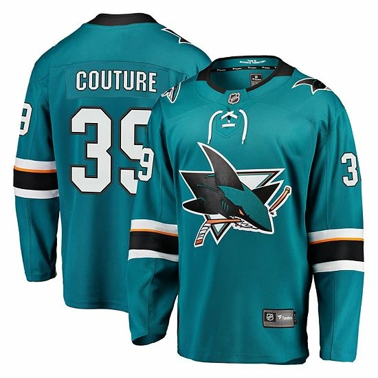 Men's Fanatics Branded Logan Couture Teal San Jose Sharks Home Premier Breakaway Player Jersey 3 Men's Fanatics Branded Logan Couture Teal San Jose Sharks Home Premier Breakaway Player Jersey