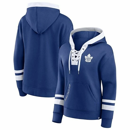 Women's Fanatics Branded Blue Toronto Maple Leafs Bombastic Exclusive Lace-Up Pullover Hoodie Women's Fanatics Branded Blue Toronto Maple Leafs Bombastic Exclusive Lace-Up Pullover Hoodie -Metaverse shop unnamed file 10182
