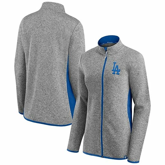Women's Fanatics Branded Heathered Charcoal Los Angeles Dodgers Primary Logo Fleece Full-Zip Jacket Women's Fanatics Branded Heathered Charcoal Los Angeles Dodgers Primary Logo Fleece Full-Zip Jacket -Metaverse shop unnamed file 10201