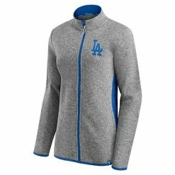 Women's Fanatics Branded Heathered Charcoal Los Angeles Dodgers Primary Logo Fleece Full-Zip Jacket 4 Women's Fanatics Branded Heathered Charcoal Los Angeles Dodgers Primary Logo Fleece Full-Zip Jacket -Metaverse shop unnamed file 10203