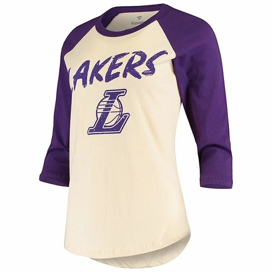 Women's Fanatics Branded LeBron James Cream Los Angeles Lakers Raglan 3/4-Sleeve T-Shirt Women's Fanatics Branded LeBron James Cream Los Angeles Lakers Raglan 3/4-Sleeve T-Shirt -Metaverse shop unnamed file 10213