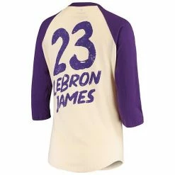 Women's Fanatics Branded LeBron James Cream Los Angeles Lakers Raglan 3/4-Sleeve T-Shirt 5 Women's Fanatics Branded LeBron James Cream Los Angeles Lakers Raglan 3/4-Sleeve T-Shirt -Metaverse shop unnamed file 10214