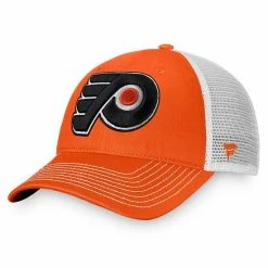 Men's Fanatics Branded Orange Philadelphia Flyers Core Primary Logo Trucker Snapback Hat