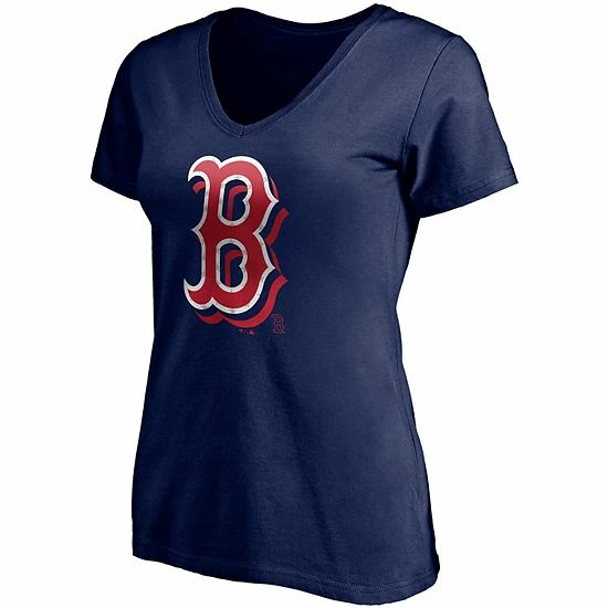 Women's Fanatics Branded Navy Boston Red Sox Red White & Team V-Neck T-Shirt 5 Women's Fanatics Branded Navy Boston Red Sox Red White & Team V-Neck T-Shirt - Image 3