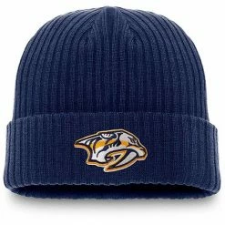 Men's Fanatics Branded Navy Nashville Predators Core Primary Logo Cuffed Knit Hat