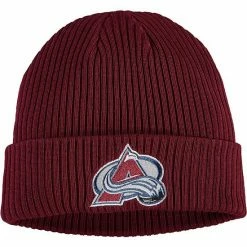 Men's Fanatics Branded Maroon Colorado Avalanche Core Primary Logo Cuffed Knit Hat