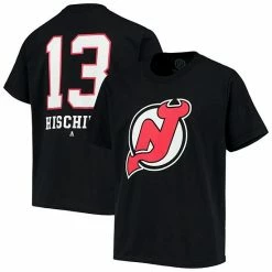 Youth Fanatics Branded Nico Hischier Black New Jersey Devils Name & Number T-Shirt