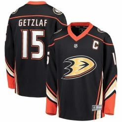 Youth Fanatics Branded Ryan Getzlaf Black Anaheim Ducks Replica Player Jersey