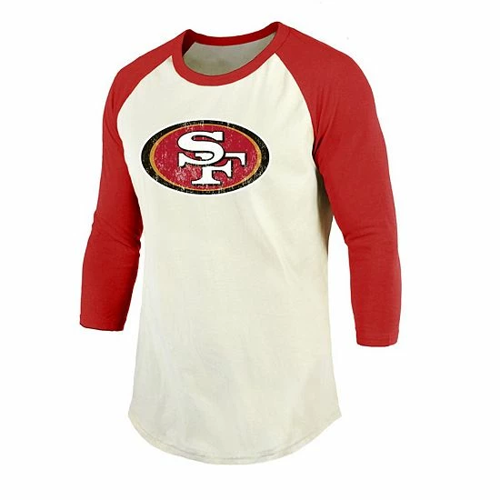 Men's Fanatics Branded Deebo Samuel Cream/Scarlet San Francisco 49ers Vintage Player Name & Number Raglan 3/4-Sleeve T-Shirt Men's Fanatics Branded Deebo Samuel Cream/Scarlet San Francisco 49ers Vintage Player Name & Number Raglan 3/4-Sleeve T-Shirt -Metaverse shop unnamed file 1027