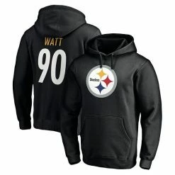 Men's Fanatics Branded T.J. Watt Black Pittsburgh Steelers Player Icon Name & Number Pullover Hoodie -Metaverse shop unnamed file 10284