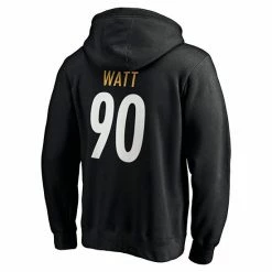 Men's Fanatics Branded T.J. Watt Black Pittsburgh Steelers Player Icon Name & Number Pullover Hoodie -Metaverse shop unnamed file 10286