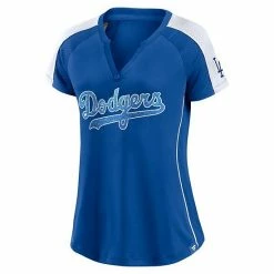 Women's Fanatics Branded Royal/White Los Angeles Dodgers True Classic League Diva Pinstripe Raglan V-Neck T-Shirt -Metaverse shop unnamed file 10322