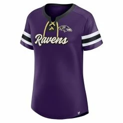 Women's Fanatics Branded Purple Baltimore Ravens Original State Lace-Up T-Shirt -Metaverse shop unnamed file 10330