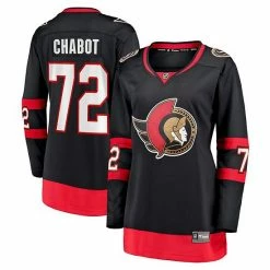 Women's Fanatics Branded Thomas Chabot Black Ottawa Senators 2020/21 Home Premier Breakaway Player Jersey