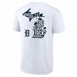 Men's Fanatics Branded White Detroit Tigers Hometown Hot Shot T-Shirt -Metaverse shop unnamed file 10384