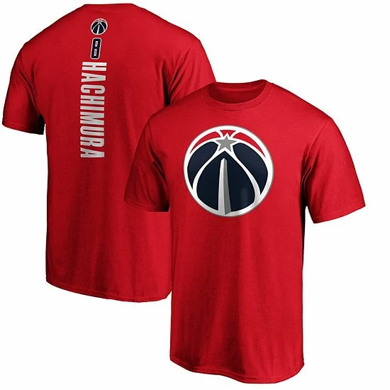 Men's Fanatics Branded Rui Hachimura Red Washington Wizards Playmaker Name & Number T-Shirt 4 Men's Fanatics Branded Rui Hachimura Red Washington Wizards Playmaker Name & Number T-Shirt - Image 2