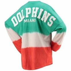 Women's Fanatics Branded Aqua/White Miami Dolphins Ombre Long Sleeve T-Shirt -Metaverse shop unnamed file 10443
