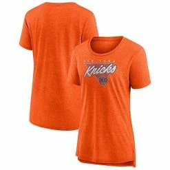 Women's Fanatics Branded Heathered Orange New York Knicks True Classics Tri-Blend T-Shirt 3 Women's Fanatics Branded Heathered Orange New York Knicks True Classics Tri-Blend T-Shirt -Metaverse shop unnamed file 10458