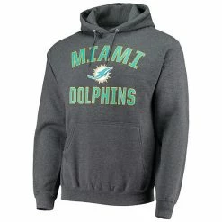 Men's Fanatics Branded Heathered Charcoal Miami Dolphins Victory Arch Team Pullover Hoodie -Metaverse shop unnamed file 10475