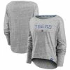 Women's Fanatics Branded Heathered Gray Philadelphia 76ers Nostalgia Off-The-Shoulder Long Sleeve T-Shirt -Metaverse shop unnamed file 10573