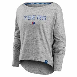 Women's Fanatics Branded Heathered Gray Philadelphia 76ers Nostalgia Off-The-Shoulder Long Sleeve T-Shirt 4 Women's Fanatics Branded Heathered Gray Philadelphia 76ers Nostalgia Off-The-Shoulder Long Sleeve T-Shirt -Metaverse shop unnamed file 10575