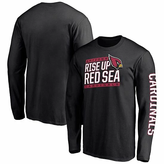 Men's Fanatics Branded Black Arizona Cardinals Hometown Collection Facemask Long Sleeve T-Shirt 3 Men's Fanatics Branded Black Arizona Cardinals Hometown Collection Facemask Long Sleeve T-Shirt