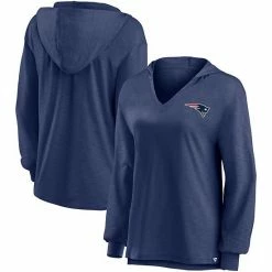 Women's Fanatics Branded Navy New England Patriots Jumper V-Neck Pullover Hoodie -Metaverse shop unnamed file 1058
