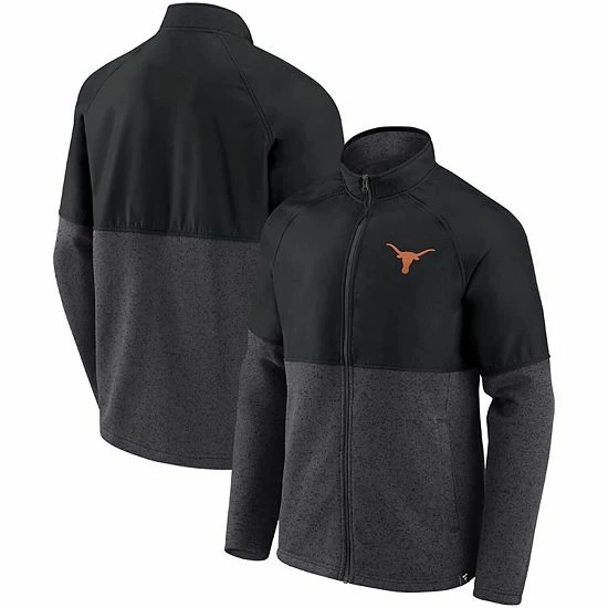 Men's Fanatics Branded Black/Heathered Charcoal Texas Longhorns Durable Raglan Full-Zip Jacket Men's Fanatics Branded Black/Heathered Charcoal Texas Longhorns Durable Raglan Full-Zip Jacket -Metaverse shop unnamed file 10608
