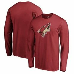 Men's Fanatics Branded Garnet Arizona Coyotes Primary Team Logo Long Sleeve T-Shirt -Metaverse shop unnamed file 10644