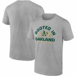Men's Fanatics Branded Heathered Gray Oakland Athletics Iconic Go For Two T-Shirt -Metaverse shop unnamed file 10677