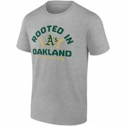 Men's Fanatics Branded Heathered Gray Oakland Athletics Iconic Go For Two T-Shirt -Metaverse shop unnamed file 10678