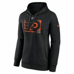 Women's Fanatics Branded Black Philadelphia Flyers Authentic Pro Core Collection Secondary Logo V-Neck Pullover Hoodie -Metaverse shop unnamed file 10681