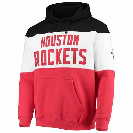 Men's Fanatics Branded Black/Red Houston Rockets Colorblock Wordmark Pullover Hoodie Men's Fanatics Branded Black/Red Houston Rockets Colorblock Wordmark Pullover Hoodie -Metaverse shop unnamed file 10694