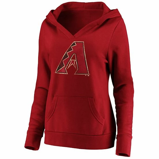 Women's Fanatics Branded Red Arizona Diamondbacks Core Team Crossover V-Neck Pullover Hoodie Women's Fanatics Branded Red Arizona Diamondbacks Core Team Crossover V-Neck Pullover Hoodie -Metaverse shop unnamed file 10699