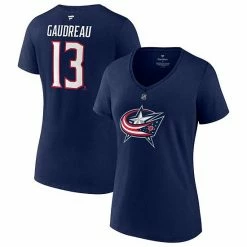 Women's Fanatics Branded Johnny Gaudreau Navy Columbus Blue Jackets Authentic Stack Name & Number V-Neck T-Shirt 3 Women's Fanatics Branded Johnny Gaudreau Navy Columbus Blue Jackets Authentic Stack Name & Number V-Neck T-Shirt -Metaverse shop unnamed file 10719