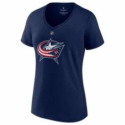 Women's Fanatics Branded Johnny Gaudreau Navy Columbus Blue Jackets Authentic Stack Name & Number V-Neck T-Shirt 4 Women's Fanatics Branded Johnny Gaudreau Navy Columbus Blue Jackets Authentic Stack Name & Number V-Neck T-Shirt -Metaverse shop unnamed file 10720