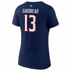 Women's Fanatics Branded Johnny Gaudreau Navy Columbus Blue Jackets Authentic Stack Name & Number V-Neck T-Shirt 5 Women's Fanatics Branded Johnny Gaudreau Navy Columbus Blue Jackets Authentic Stack Name & Number V-Neck T-Shirt -Metaverse shop unnamed file 10721