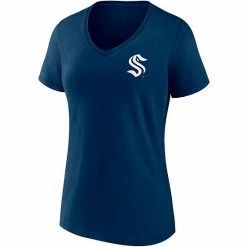 Women's Fanatics Branded Deep Sea Blue Seattle Kraken Team Mother's Day V-Neck T-Shirt -Metaverse shop unnamed file 10746