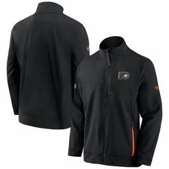 Men's Fanatics Branded Black Philadelphia Flyers Authentic Pro Rink Coaches Full-Zip Jacket