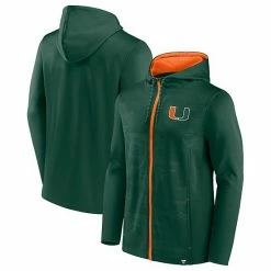 Men's Fanatics Branded Green Miami Hurricanes Ball Carrier Full-Zip Hoodie -Metaverse shop unnamed file 10797