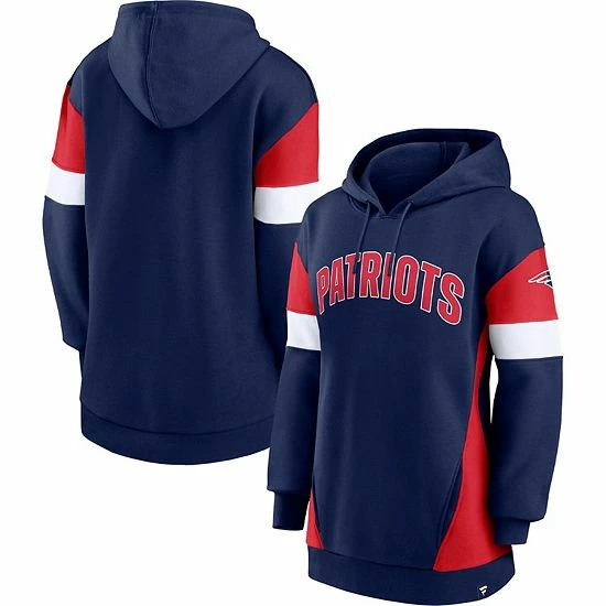 Women's Fanatics Branded Navy/Red New England Patriots Lock It Down Pullover Hoodie 3 Women's Fanatics Branded Navy/Red New England Patriots Lock It Down Pullover Hoodie