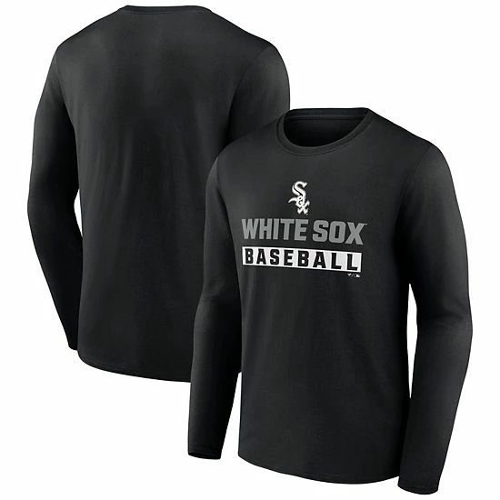 Men's Fanatics Branded Black Chicago White Sox Let's Go Long Sleeve T-Shirt Men's Fanatics Branded Black Chicago White Sox Let's Go Long Sleeve T-Shirt -Metaverse shop unnamed file 10847