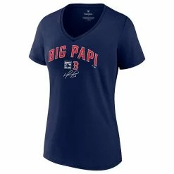 Women's Fanatics Branded David Ortiz Navy Boston Red Sox Big Papi Graphic V-Neck T-Shirt -Metaverse shop unnamed file 10861