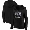 Women's Fanatics Branded Black Colorado Rockies Victory Script Crossover Neck Pullover Hoodie -Metaverse shop unnamed file 10902