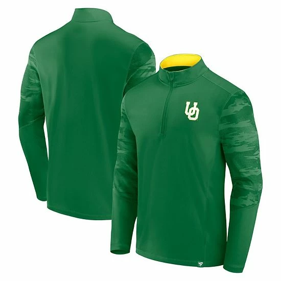 Men's Fanatics Branded Green Oregon Ducks Ringer Quarter-Zip Top Men's Fanatics Branded Green Oregon Ducks Ringer Quarter-Zip Top -Metaverse shop unnamed file 10917